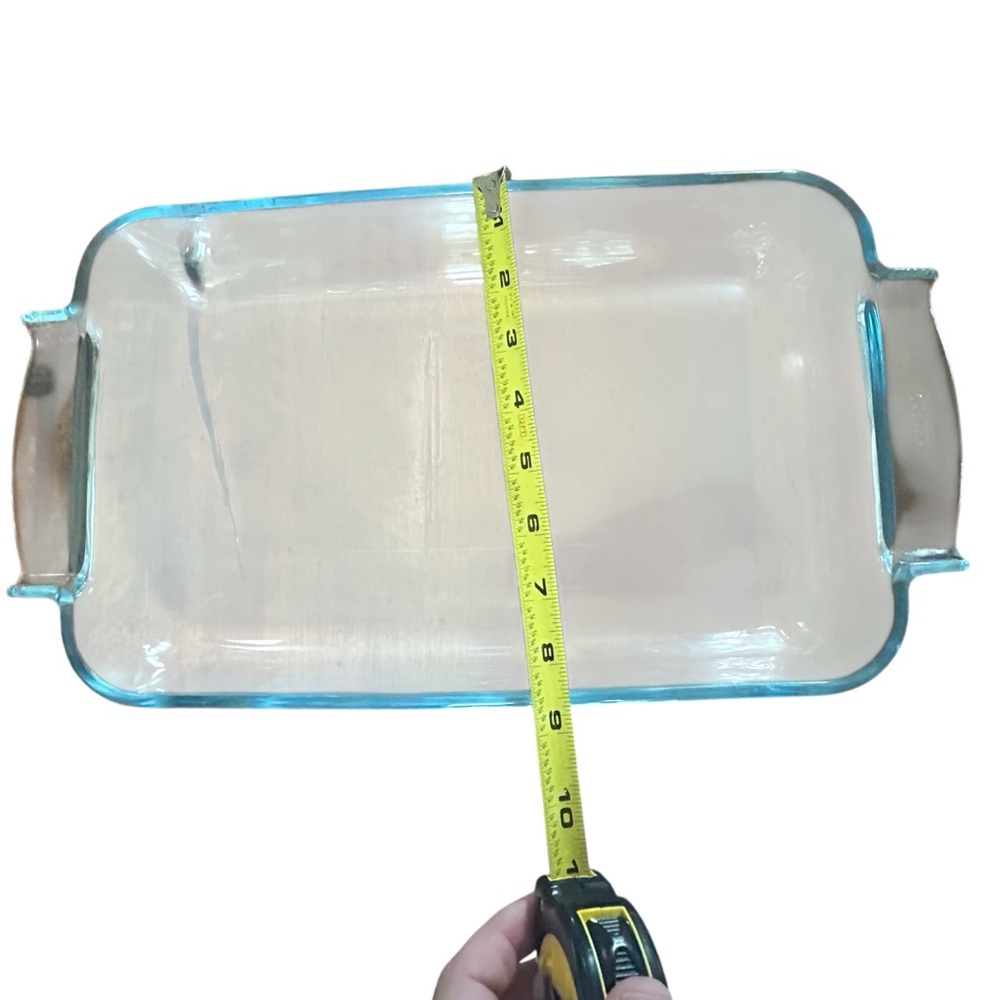 Vintage Pyrex 238 Clear Glass‎ Baking Dish 4 Qt Casserole Pan W Handles